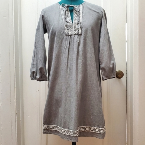 Muji Shift Dress with Embroidery - NWOT - Picture 1 of 5